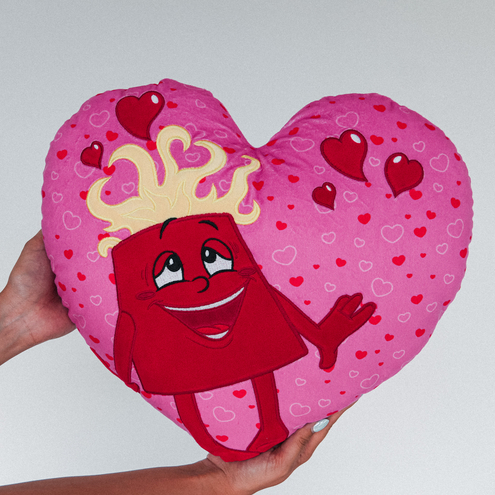 Coussin Pitoufeu en forme de cœur