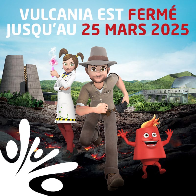 Vulcania est fermé jusqu'au 25 mars 2025 inclus. Rendez-vous l'année prochaine pour de nouvelles explorations !