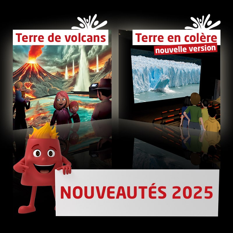 En 2025, Vulcania vous invite à découvrir 2 nouvelles animations : un espace interactif